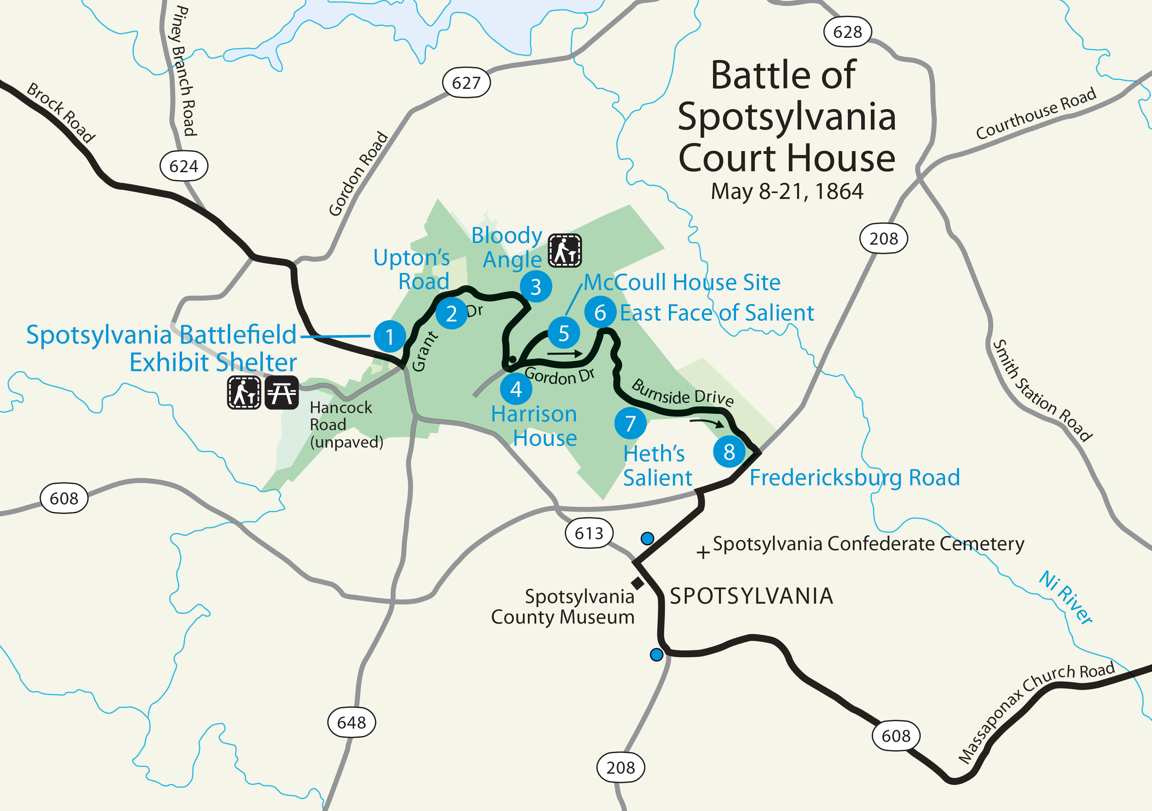 NPS Spottsylvania
                      Battlefield Map