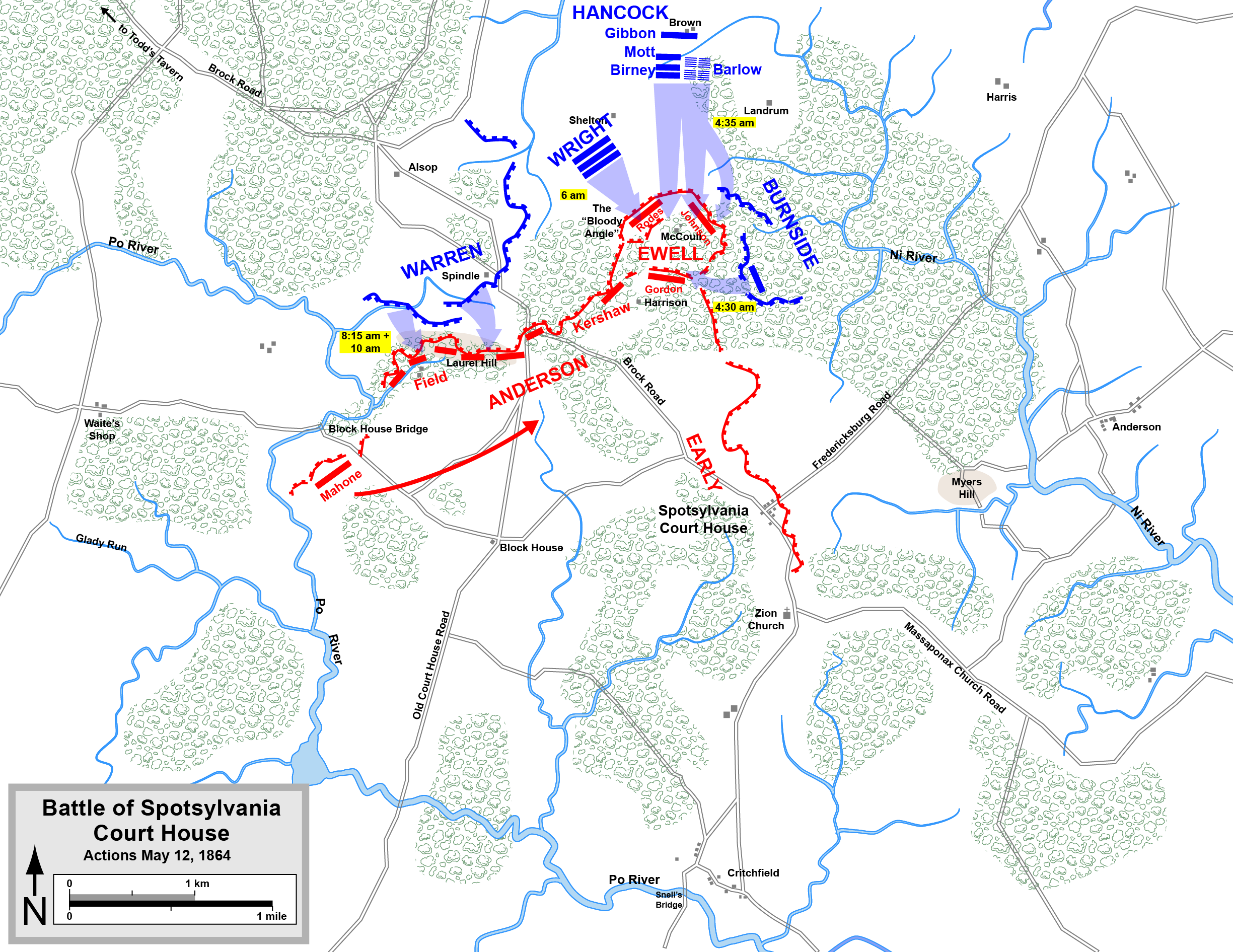 Spottslvania Battlefield Map