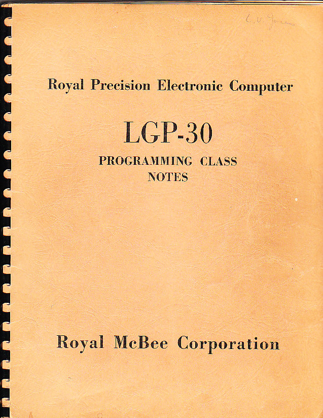   LGP-30 Programming Class Notes