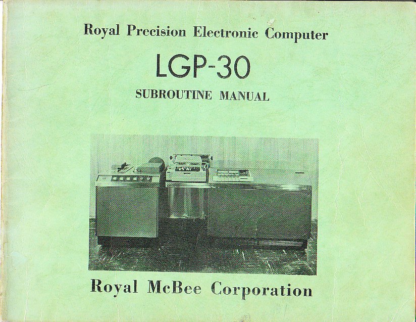  LGP-30 Subroutine Manual