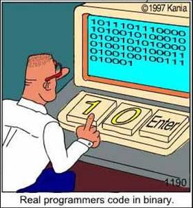 Real Programmers program in binary