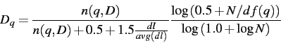 \begin{displaymath}
D_q =
\frac {n(q, D)}
{n(q, D) + 0.5 + 1.5 \frac{dl}{avg(...
...t(0.5 + N / df(q)\right)}
{\log \left(1.0 + \log N\right)}
\end{displaymath}