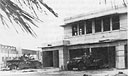 The Hickam fire station, wrecked by bombing and machine-gun fire