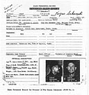 Basic Personnel Record for Prisoner of War Kazuo Sakamaki (POW No. 1)