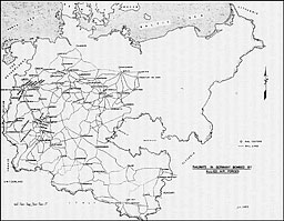 Map: Railways in Germany Bombed by Allied Air Forces