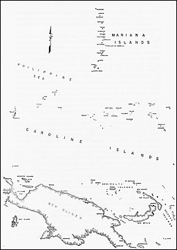 Map: Pacific Battle Area, Spring 1944