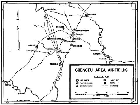 Map: Chengtu Area Airfields