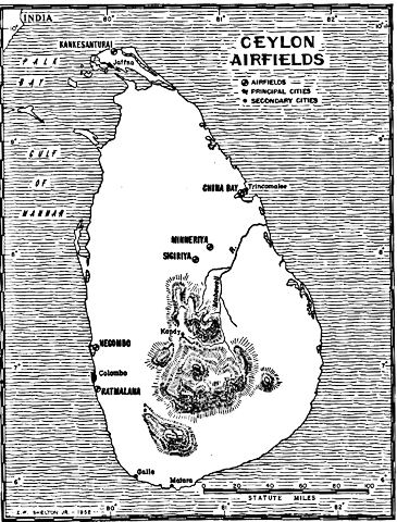 Map: Ceylon Airfields