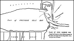 Map: Plan of Erie Harbor 1814