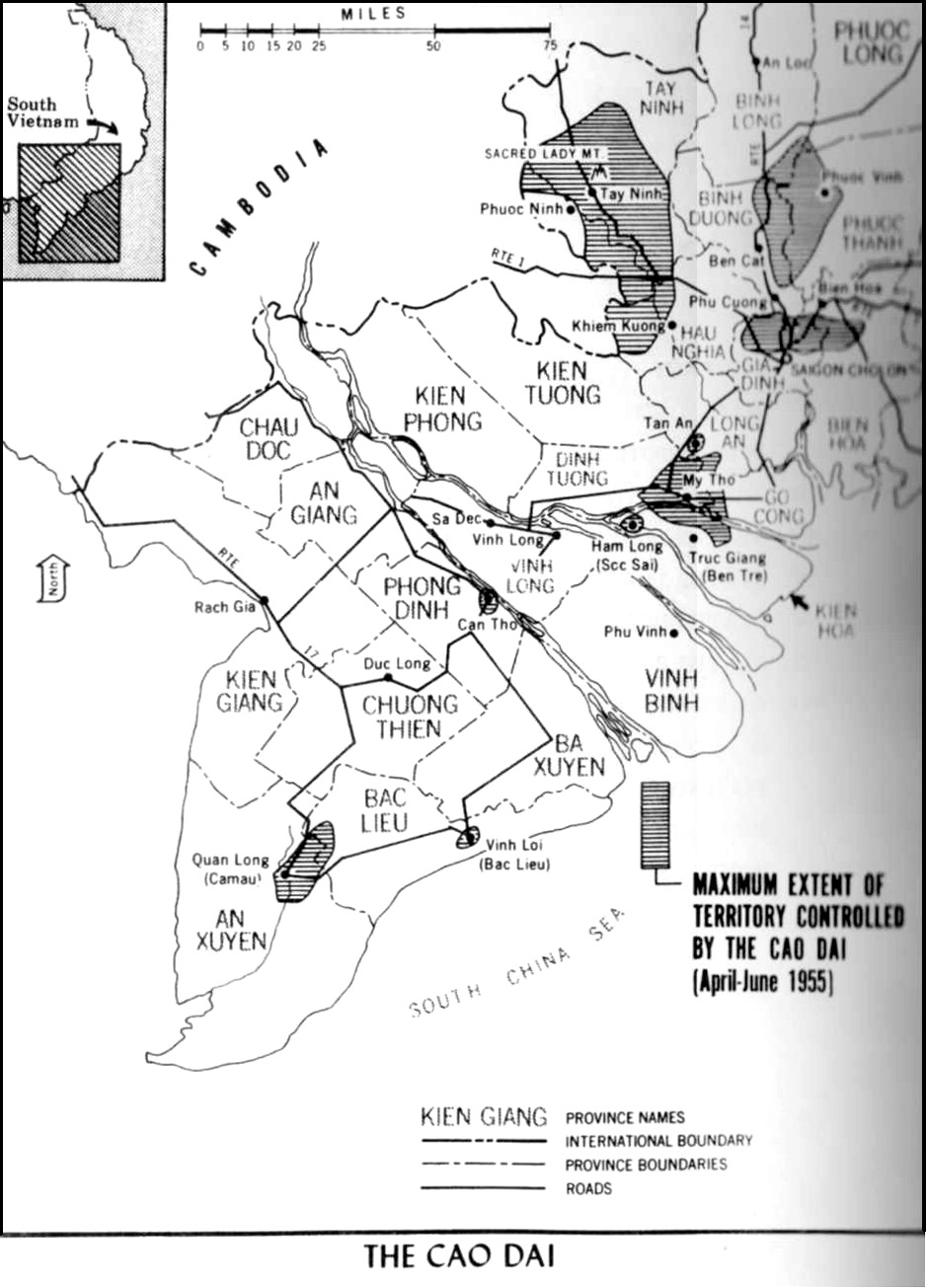 Map: Territories of the Cao Dai