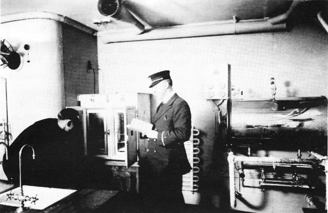 Sterilizing Apparatus on board the USS RELIEF, circa 1920