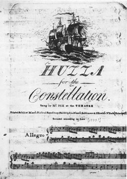 'Huzza for the Constellation. Sung by Mr. Fix at the Theatre.'