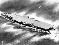 Photo # 80-G-706108:  October 1948 concept artwork of the aircraft carrier United States