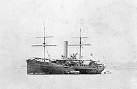 Photo # NH 42205:  USS Rhode Island off Newport, R.I., August 1866