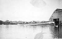 Photo # NH 46537:  Launch of USS S-3, at the Portsmouth Navy Yard, 21 December 1918