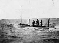 Photo # NH 57716:  USS Adder underway on the surface while running trials, circa 1903