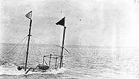 Photo # NH 90189:  USS A-7 underway during diving exercises in Manila Bay, circa 1912