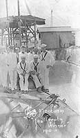 Photo # NH 98656:  Crewmen of USS Moccasin on deck, circa 1910-1911