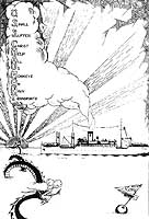 Photo # NH 101148:  Sailor's Cartoon of USS Chaumont.