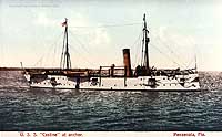 Photo # NH 101247-KN:  USS Castine at Pensacola, Florida, circa 1905.