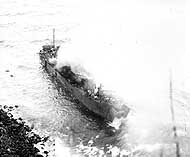 Photo # NH 103124:  USS LST-228 wrecked in the vicinity of Bahia Angra Island, Azores, January 1944