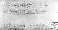 Photo # 19-N-26-12-30:  Inboard profile, hold and deck plans for USS McKee