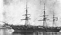 Photo # 19-N-13844:  USS California moored off the Mare Island Navy Yard, circa 1871-1873