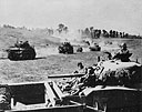 Canadian armour preparing for the attasck towards Falaise