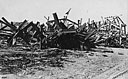 Mound of metal beach obstacles