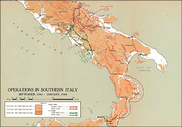 Map: Operations in Southern Italy, September 1943-January 1944