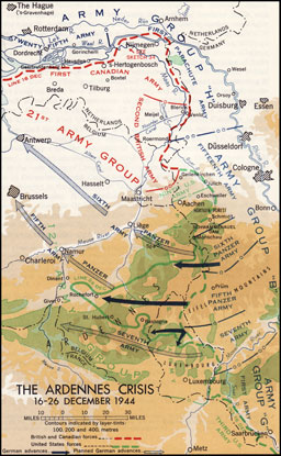 Map 9.--The Ardennes Crisis, 16-26 December 1944