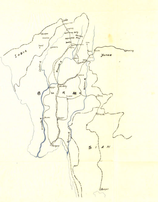 Sketch map of Burma