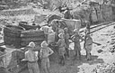 Supplies for troops in Keren--unloading provisions and stores at the dumps