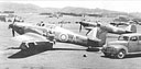 South African Air Force Hurricanes about to take off from an airfield in Kenya.