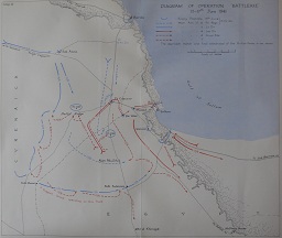 Diagram of operation 'BATTLEAXE', 15-17th June 1941