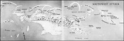 Map: Southwest Attack--Solomons, New Guinea, etc.