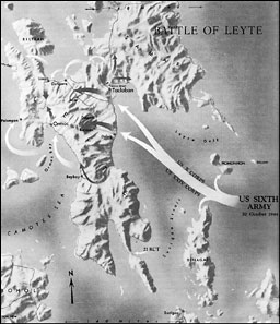 Map: Battle of Leyte