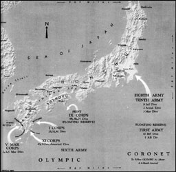 Map: The Invasion of Japan