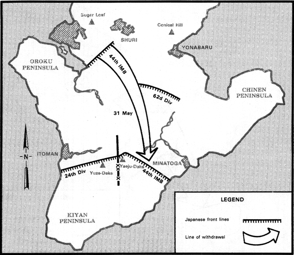 Battle map of Okinawa