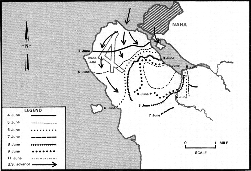 Battle map of Okinawa