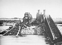 The Tczew (Dirschau) Bridge destroyed by the Poles