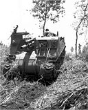 105-MM. HOWITZER MOTOR CARRIAGE M7 in the hills east of Manila