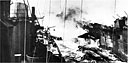 THE CARRIER USS FRANKLIN BURNING after being seriously damaged during a Japanese attack