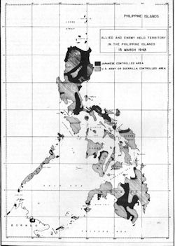 ALLIED AND ENEMY HELD TERRIOTRY IN THE PHILIPPINE ISLANDS