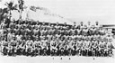 Thirty-second Army officers sit for a formal portrait in February 1945.