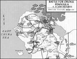 Map 17: Battle for Oroku Peninsula, 4-6 June Progress