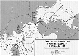 Map 31: Typical Deployment of a Marine Regiment, 31 January 1946