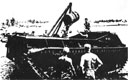 Figure 17. The LVT(1) at Bougainville working in its primary role for 
that campaign. Note the requirement to hoist everything 
over the side due to the lack of a loading ramp.