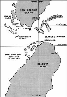 Map: Rendova-New Georgia Area