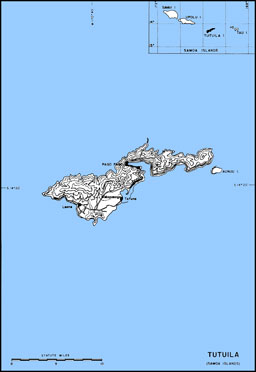 Map: Tutuila, Samoan Islands